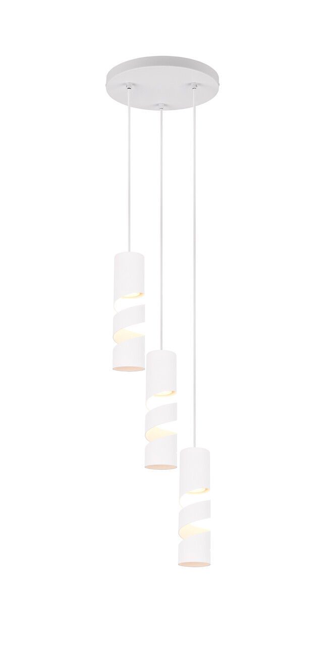Lustra Stream, TRIO, 30x150 cm, 10W, 3x GU10, metal, alb mat - imagine 3